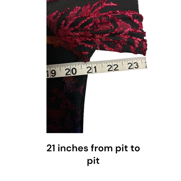 Colorful Abstract Print Long Sleeve Tunic Top By Calessa Medium 70% Rayon 25% Po - Picture 7 of 9